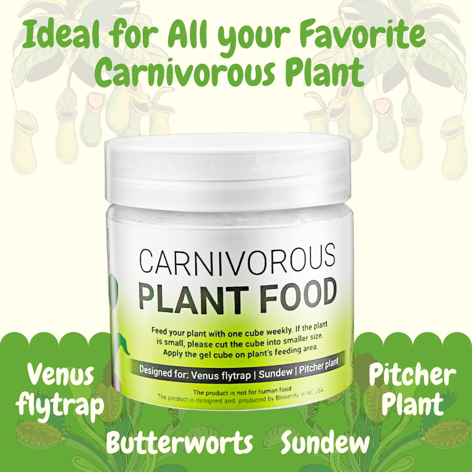 2 Fly Traps + 2 Nepenthes Plants + Carnivorous Plant Food Kit